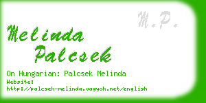 melinda palcsek business card